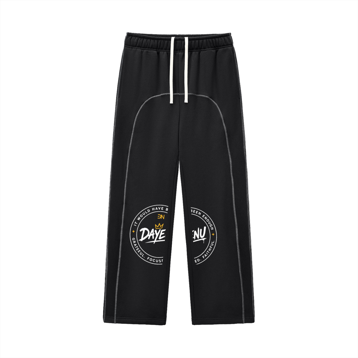 Contrast-Stitched Fleece Sweatpants