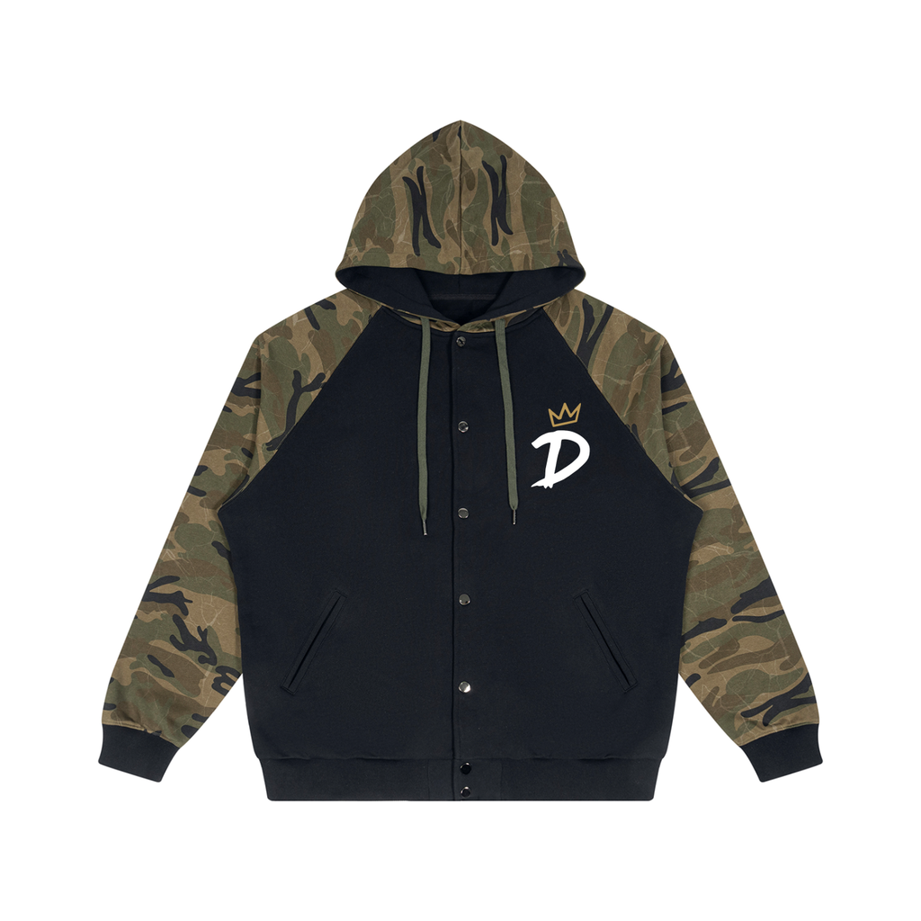 DAYENU Camo-Splice Raglan Zip Hoodie - Unisex