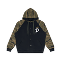 DAYENU Camo-Splice Raglan Zip Hoodie - Unisex