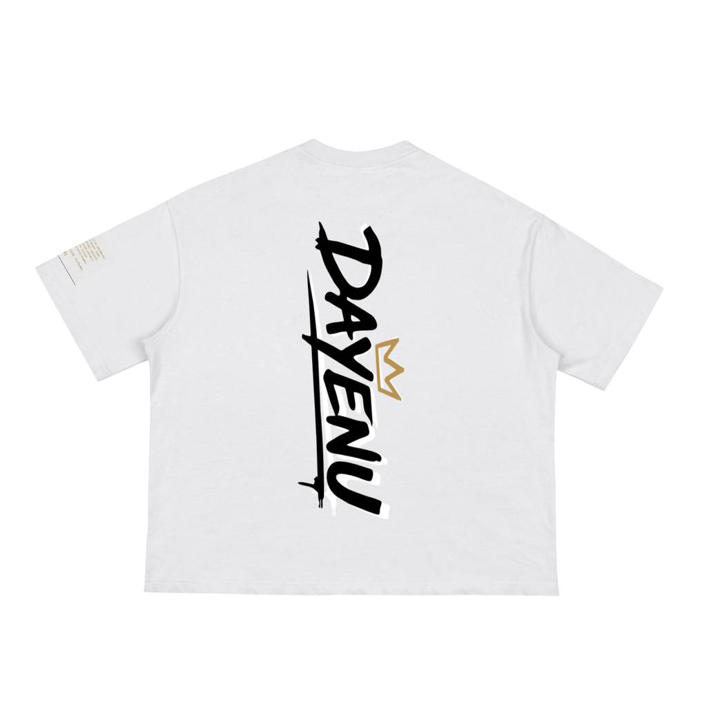 DAYENU White Classic Loose Boxy Tee - Unisex